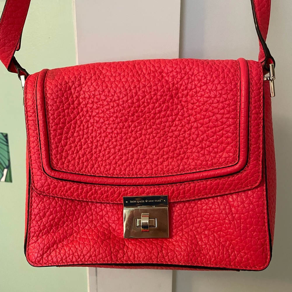 Kate Spade Bright Coral Pink Purse crossbody
